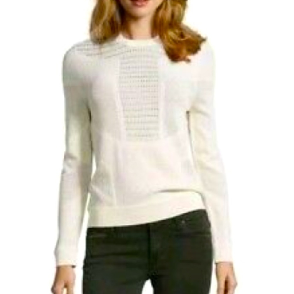 Torn by Ronny Kobo Long Sleeve Ivory Top XS